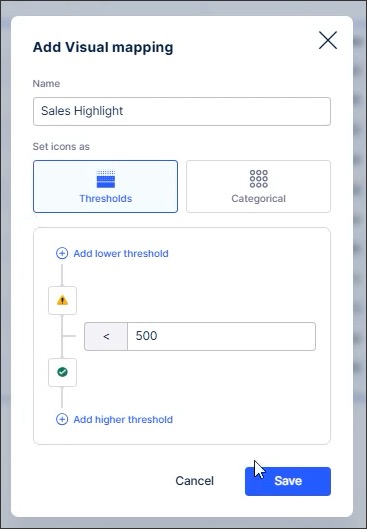 A screenshot showing how to map icons in View components.