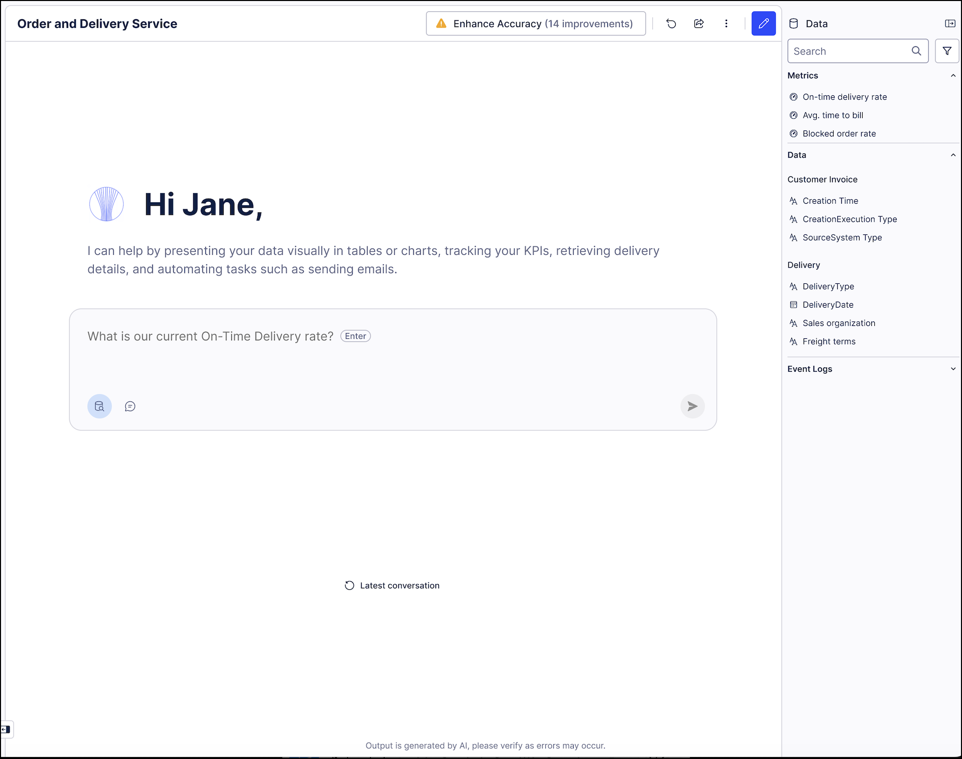 Screenshot showing an example of the upcoming change to the Process Copilot chat window.