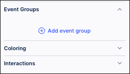 Screenshot showing the Add event group link.