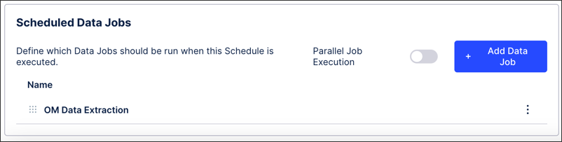 A screenshot showing how to schedule data jobs in parallel.