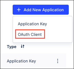 Adding a new OAuth client.