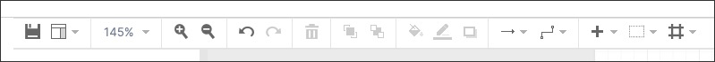 A screenshot showing the graphic toolbar in Process Designer.