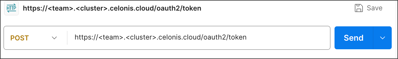 After registering your OAuth client and assigning it the necessary permissions in your Celonis Platform team, you can use a REST API client such as Postman to make a POST request for your access token.