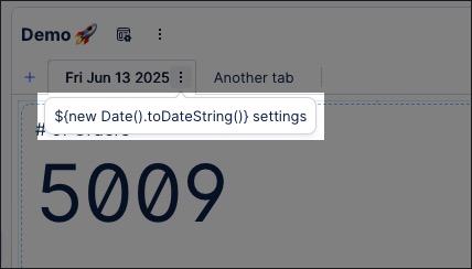 An animated image showing the use of smart inputs in a button component.