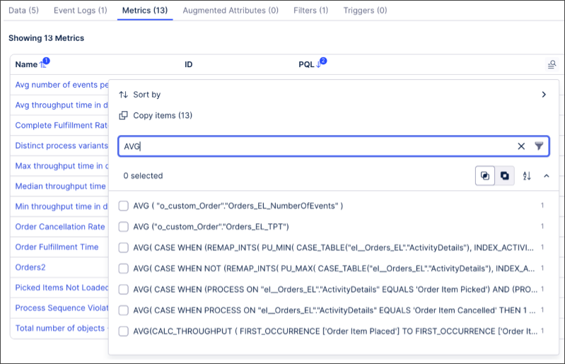 Screenshot of the new Knowledge Model asset editor showing its search functionality