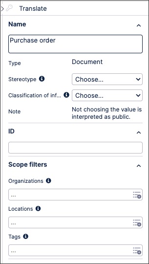 A screenshot showing how to create document objects in Process Designer.