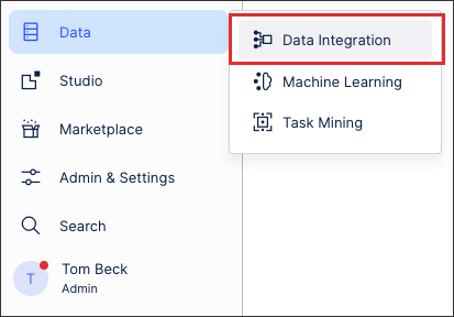 A screenshot showing where to find your data integration consumption.