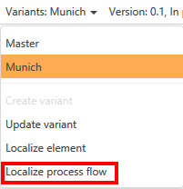Figure 133 – Localize process flow